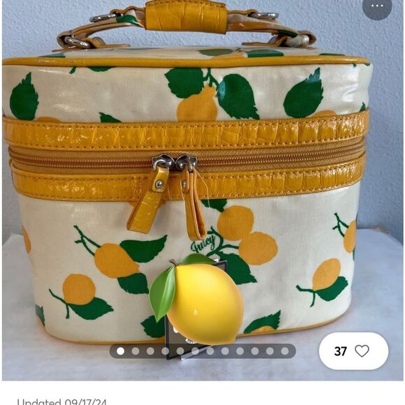 Y2k super rare vintage juicy couture fruit lemon cooler bag box lunch carrier - Picture 14 of 15
